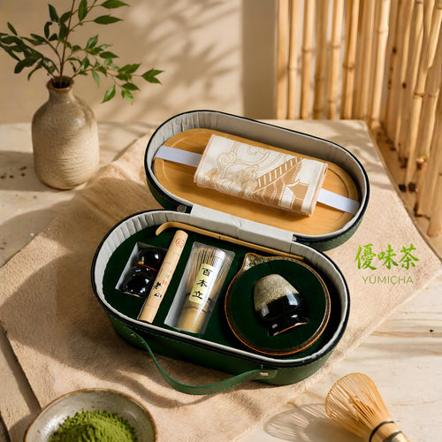 YŪMICHA – KIT Matcha Japonais 10 pièces Noir Lotus