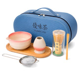 YŪMICHA – KIT Matcha Japonais 7 pièces Bleu Céleste
