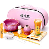 YŪMICHA – KIT Matcha Japonais 10 pièces Rose Lotus